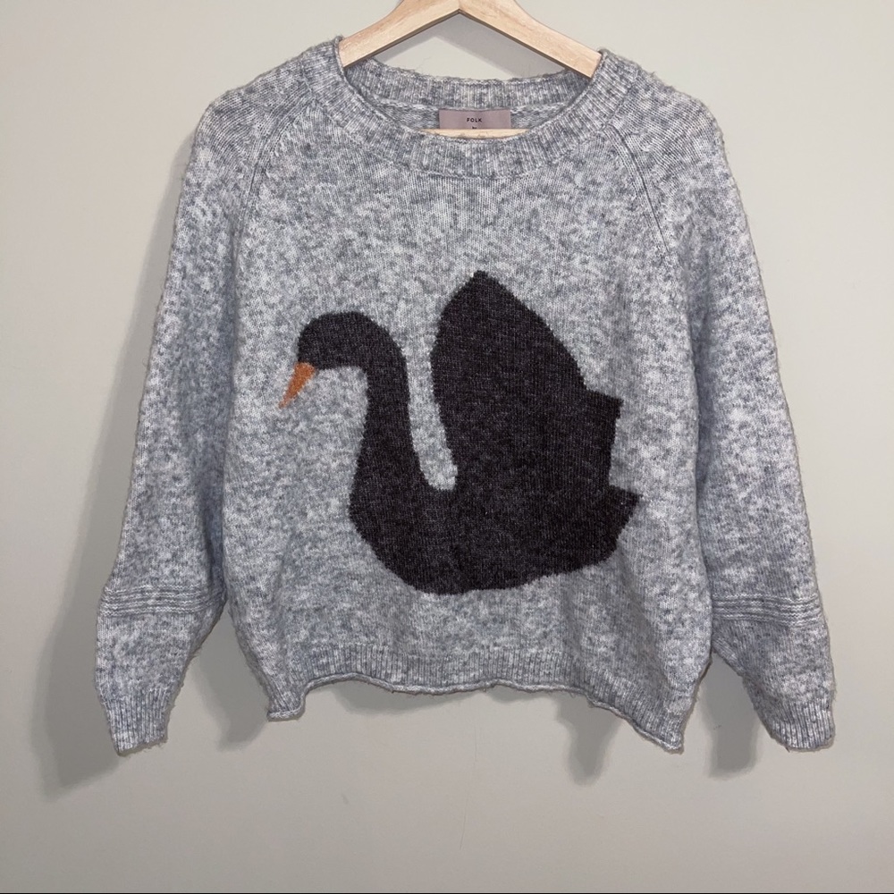Hansel From Basel Black Swan Wool Blend Sweater| S